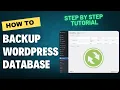 How to Backup WordPress Database Easy Step by Step Guide
