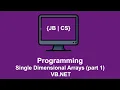 Single Dimensional Arrays part 1