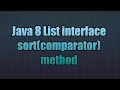 Java 8 List interface sort comparator method
