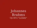 Johannes Brahms - Lullaby