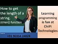How to Find the Length of a String in C Using strlen