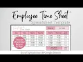 Employee Time Sheet Template Excel Spreadsheet Work Time Tracking with Overtime and Lunch Breaks