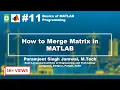 How to Merge Matrix in MATLAB