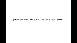 How to Convert String into Character Array in Java
