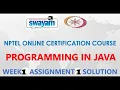 Programming in java-Nptel week 1 assignment 1 nptel NPTEL JAVA SOLUTION July 2021