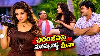 చిరంజీవిపై మనస్సుపడ్డ మీనా | Sneham Kosam Movie Best Scenes | Shalimar Cinema
