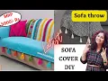 sofa cover diy How to make sofa throw at home budget friendly idea Crafetaria