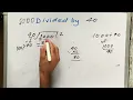 1000 divided by 40 how to divide Hindi