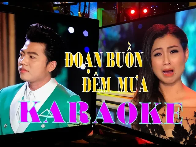 karaoke Tân cổ ĐOẠN BUỒN ĐÊM MƯA | HỒ MINH ĐƯƠNG & TRỊNH NGỌC HUYỀN song ca beat chuẩn.