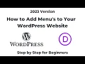 How to Add Menus to Your Website Divi Builder WordPress