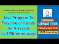 30 - Java Program To Traverse or Iterate ArrayList in 4 different ways