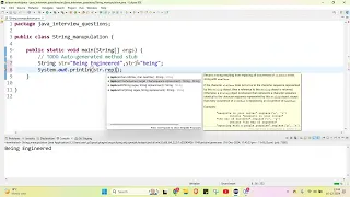 String Manipulation operations in Java - Tamil