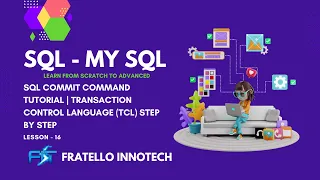 SQL COMMIT Command Tutorial Transaction Control Language TCL Step by Step