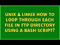 Unix Linux How to loop through each file in FTP directory using a bash script 2 Solutions