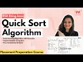 Quick Sort Algorithm Concept Java Code Time Complexity Data Structures suing Java
