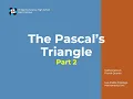 Patterns in the Pascal s Triangle 2