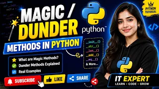 Magic Dunder Methods in Python Lecture 38 str len add Explained With Example