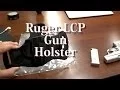 Ruger LCP OWB with attached magazine Leather Gun Holster
