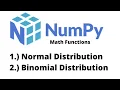 Normal And Binomial Distributions In Numpy -
