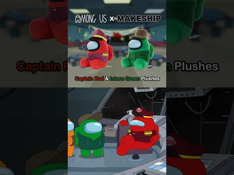 Among Us x Makeship | Captain Red & Intern Green Plushes ❤️💚