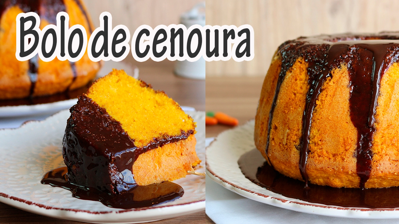 Bolo de Cenoura Fácil ( o melhor bolo de cenoura do mundo) - aprenda a fazer um delicioso bolo de ce. 