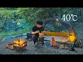 Download Lagu 40℃ Cool Tent Camping with My Dog . Korean Baeksook \u0026 Kimchi . Wood Stove ASMR