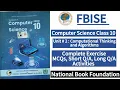 Class 10 Computer Science Unit 2 Complete Exercise New Syllabus 2025