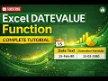 Excel DATEVALUE Function Explained in Hindi Convert Text to Date in Excel 2026 Deepak Jhanswa