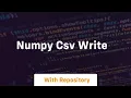 numpy csv write