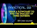 9th Practical 22 Smallest of three Numbers Flowchart Algorithm