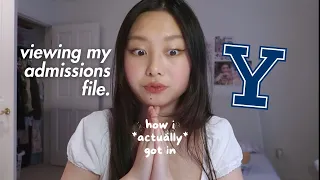 how i actually got into yale viewing my yale admissions file