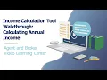 Income Calculating Tool Walkthrough Calculating Annual Income