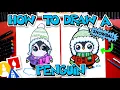 How To Draw A Winter Penguin Snowball The Penguin