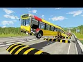 Lagu Long Bus, City Bus And School Bus Vs 100 Massive Speed Bumps #1 in BeamNG.Drive