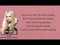 Lagu Avril Lavigne - Kiss Me Like The World Is Ending (Lyric Video)