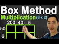 Box Method Multiplication 3-Digits Multiply by 2-Digits