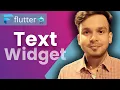 Text Widget in Flutter Flutter Tutorials In Hindi