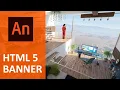 HTML5 animated banner in Adobe Animate CC 2020 TUTORIAL