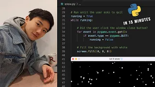 Pygame snow animation Beginner Python Projects