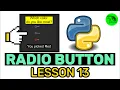 How To Create Radio Button - Python Customtkinter Lesson 13