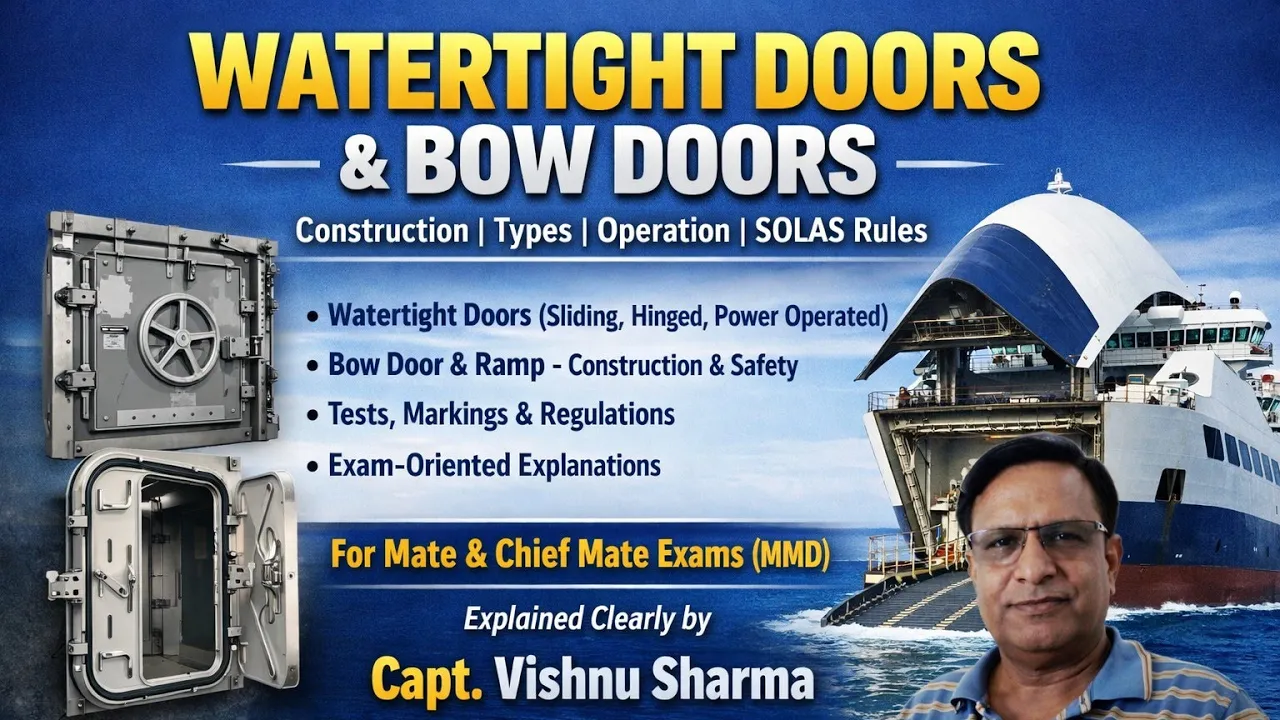Watertight Doors | Types, Tests & SOLAS Regulations | Bow, Stern & Sliding Doors RAMP | Mate Exam