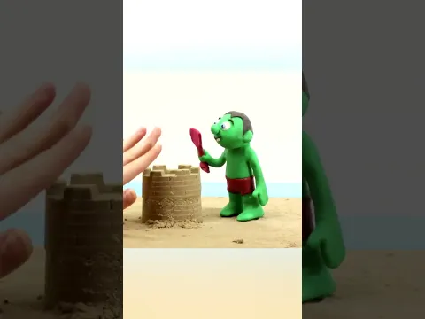 Hulk plays sand 💚 Best cartoon for kids #shorts