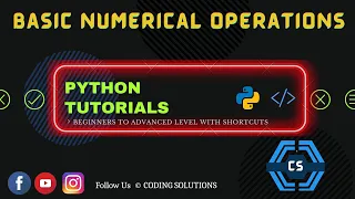 Basic Numerical Operations In Python Python Programming For Beginners Coding Solutions