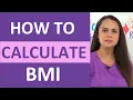 BMI Calculation Formula How to Calculate Body Mass Index Nursing Calculations Math NCLEX