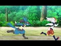Pokemon Journeys Lucario Chased Cinderace