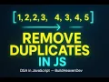 JavaScript Interview Question Best Way to Remove Duplicates Remove Duplicates