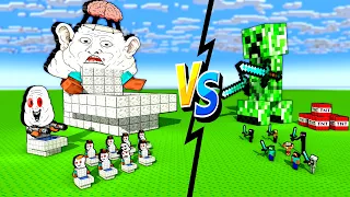 Minecraft Mobs : TOILET Wojak ATTACK vs Herobrine - Minecraft Animation