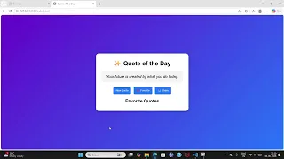 Quotes App CODSOFT Internship Task 2
