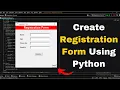 Create Registration Form Using Python Python tkinter Project - HINDI