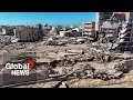 Download Lagu Libya floods: Drone video shows Derna in ruins after deadly dam collapse